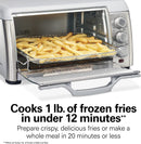 Hamilton Beach Quantum Fast Air Fryer Countertop Toaster Oven with Large Capacity, Fits 6 Slices or 12” Pizza, 5 Functions for Convection, Bake, Broil, Stainless Steel (31350)