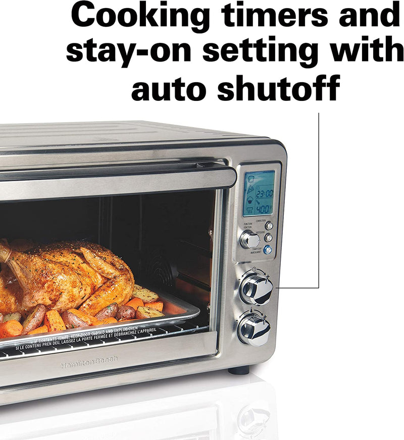 Hamilton Beach Toaster Oven Air Fryer Combo with Large Capacity