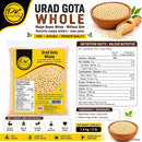 Punjab King Urad Gota Whole (Skinless Black Gram) – Whole White Urad Dal, Premium Matpe Beans Without Skin, Protein-Rich Indian Lentils, 1.4 kg