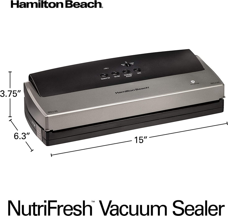 Hamilton Beach NutriFresh Vacuum Sealer 78214, Grey