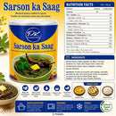 Punjab King Sarson Ka Saag 850g – Ready to Eat Mustard Greens Curry | Authentic Punjabi Dish | Heat & Serve