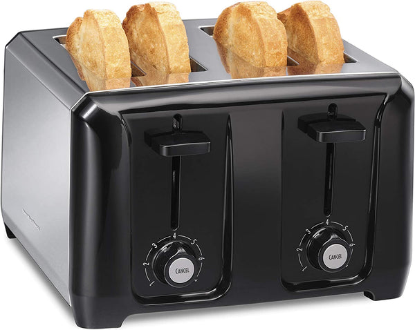 Hamilton Beach 24671 Extra-Wide Slot Toaster with Shade Selector, Auto Shutoff, Cancel Button Toast Boost, Stainless Steel 4-Slice
