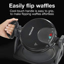 Proctor Silex 26090PS Flip Belgian Waffle Maker, Black, Nonstick Plates, 1 waffle capacity