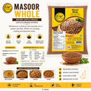 Punjab King Masoor Whole 1.4kg (3lb) – Brown Whole Lentils | High Protein Indian Dal | Product of India