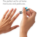 TRIM Azure Collection Clipper Set – Precision-Ground Cutting Edges for Clean, Even Cuts – Convenient and Easy To Use – Perfect for At-Home Manicures and Pedicures – Carbon Steel, 24 Pack