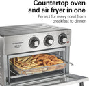 Hamilton Beach Air Fryer Countertop Toaster Oven, Includes Bake, Broil, and Toast, Fits 12” Pizza, 1800 Watts, 6 Cooking Modes, Stainless Steel (31225C)