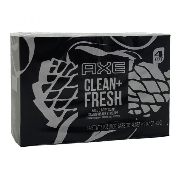 Axe Bar Soap 4pk X 100g Clean Fresh/12