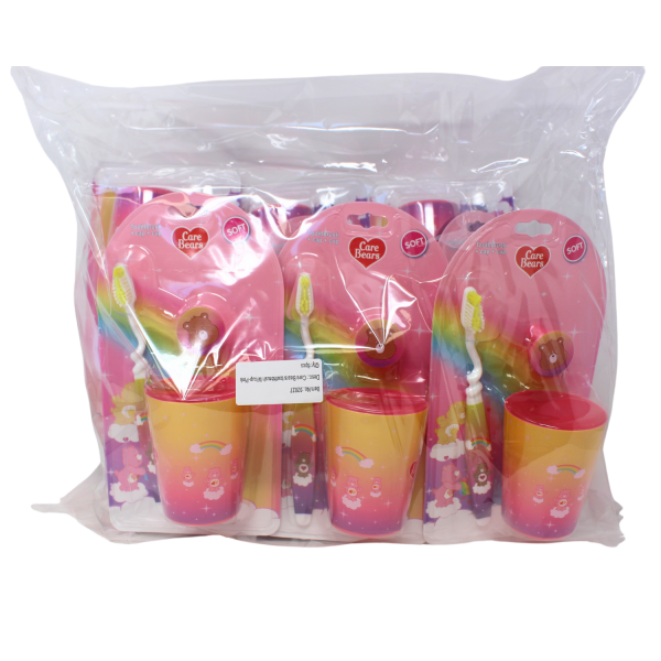 Care Bears Kids T/B W/ Cap & Cup Pink Soft/12x2