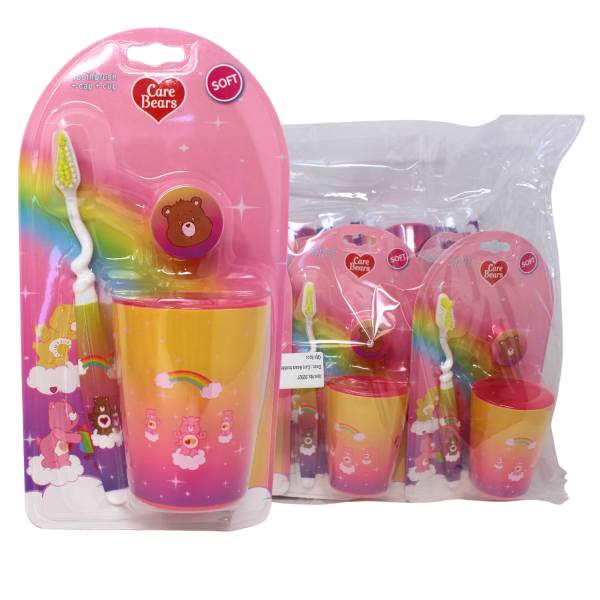 Care Bears Kids T/B W/ Cap & Cup Pink Soft/12x2