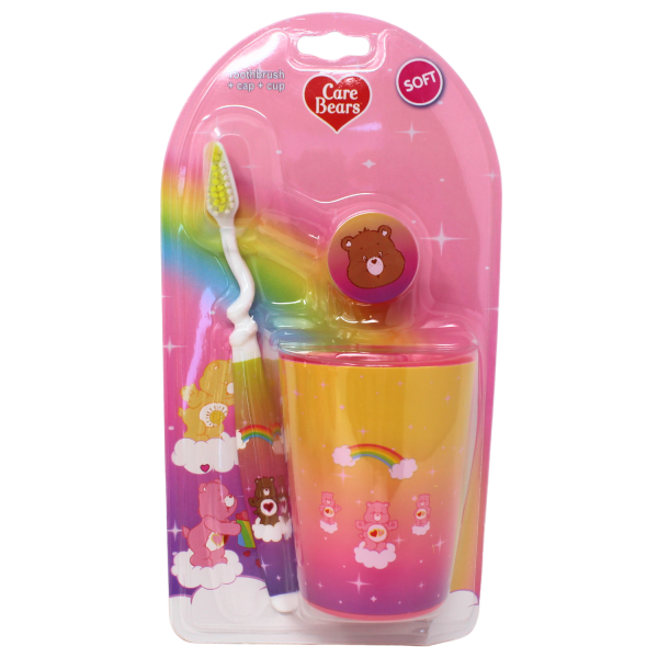 Care Bears Kids T/B W/ Cap & Cup Pink Soft/12x2