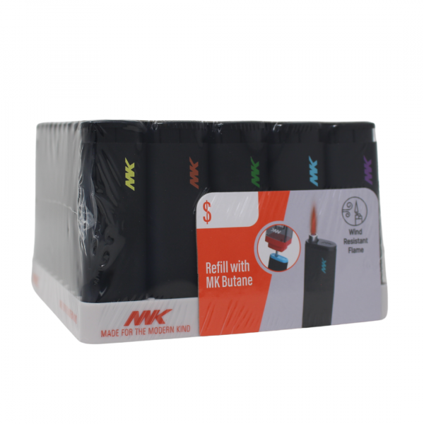 MK JET BLACK REFILLABLE LIGHTER/50X10 ()