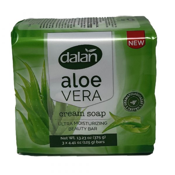 Dalan Cream Bar Soap 3ct X 125g Aloe Vera/24