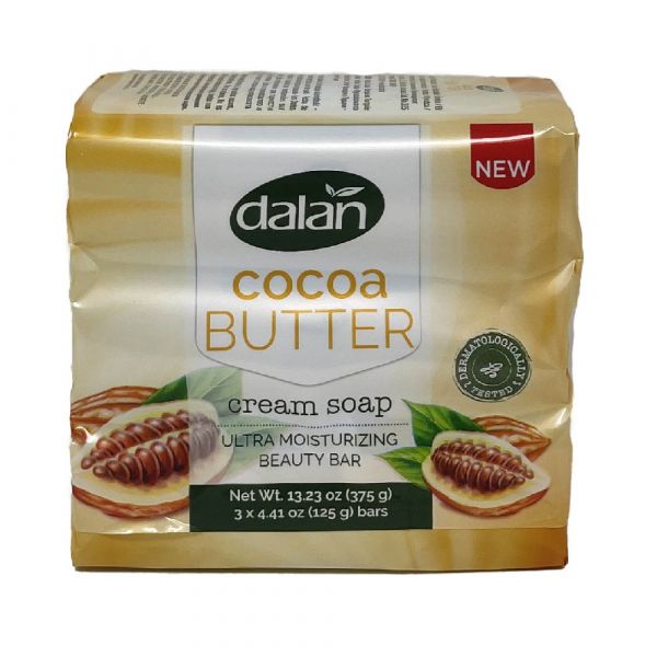 Dalan Cream Bar Soap 3ct X 125g Cocoa Butter/24