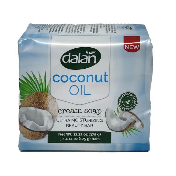 Dalan Cream Bar Soap 3ct X 125g Coconut Oil/24