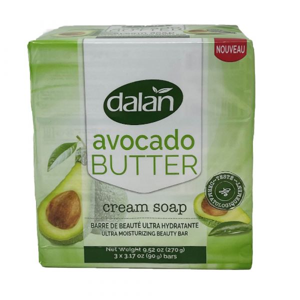 Dalan Cream Bar Soap 3pk X 90g Avocado Butter/24