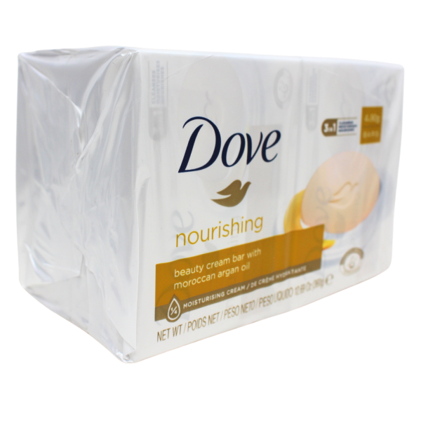 Dove Bar Soap 4ct X 90g Creme Oil Moroccan Argan (B) /12