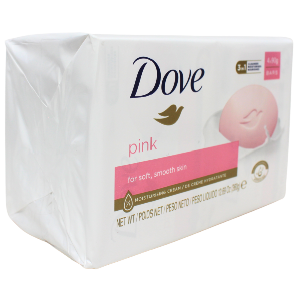 Dove Bar Soap 4ct X 90g Pink/12