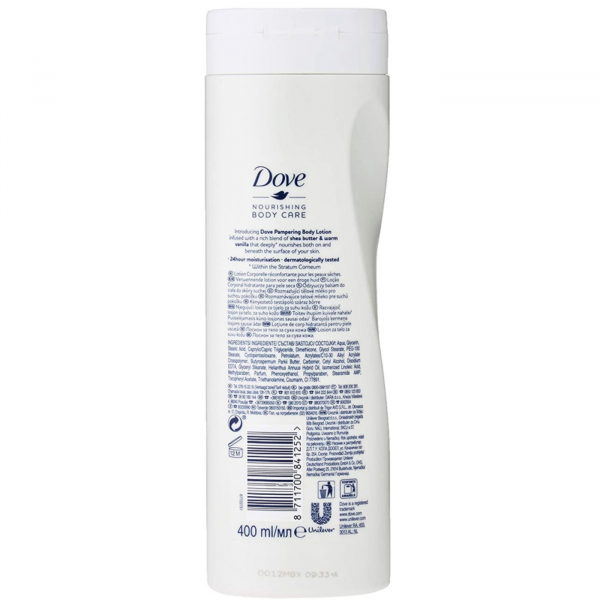 Dove B/L 400ml Pampering Care Shea Butter&Vanilla/12