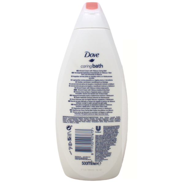 DOVE B/W 500ML CARING BATH ALMOND CREAM/12 ()
