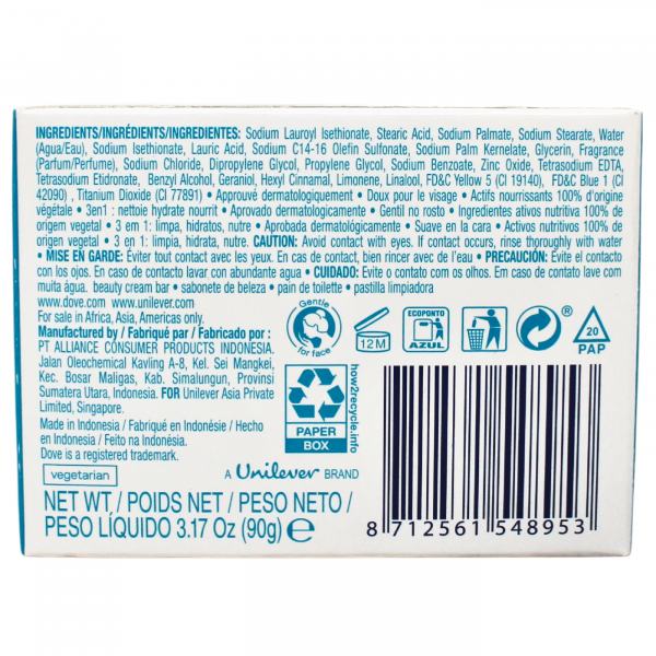 DOVE BAR SOAP 90G RESTORE BLUE FIG & ORANGE (B)/48 ()
