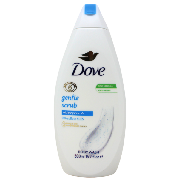 DOVE B/W 500ML GENTLE SCRUB/12 ()