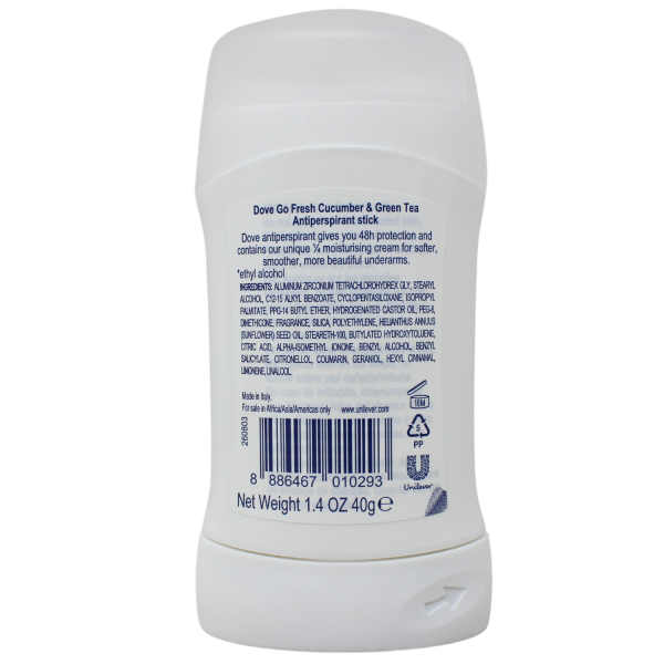 Dove Deodorant Stick 40g Cucumber/6