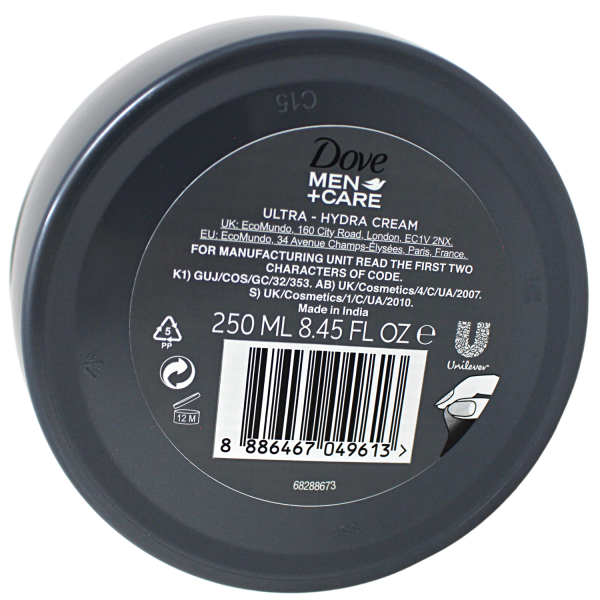DOVE CREAM 250ML MEN+CARE ULTRA HYDRA (B) /24 ()