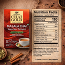 GeeBees Chai Gold Masala Chai, Sweetened, Instant Pre-Mix, 10 Sachets, Authentic Indian Masala Tea, Ready to Drink Tea - No Added preservatives, Natural Tea