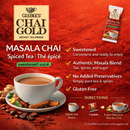GeeBees Chai Gold Masala Chai, Sweetened, Instant Pre-Mix, 10 Sachets, Authentic Indian Masala Tea, Ready to Drink Tea - No Added preservatives, Natural Tea