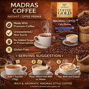 GeeBees Chai Gold Madras Coffee Unsweetened Instant Coffee Premix, 150g (5oz), Authentic South Indian Filter Coffee Flavor, No Added Sugar, Gluten-Free, 10 Sachets