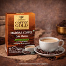 Geebees Coffee Gold Madras Coffee Instant Premix, Sweetened, 260g (9 oz), 10 Sachets, Café Style Filter Coffee, Quick & Easy Ready Mix