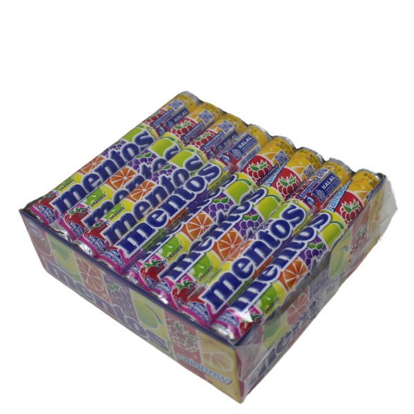 MENTOS ROLL 24PK X 37G RAINBOW/8 ()