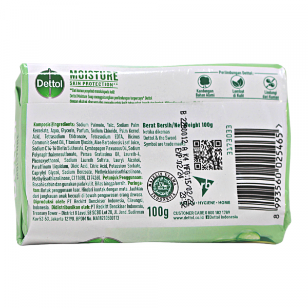 Dettol Bar Soap 100g Moisture/144