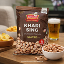 Jabsons Original Bharuchi Khari Sing Skinless 400g – Dry Roasted Peanuts with Rock Salt | Crunchy High Protein Snack