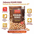 Jabsons Original Bharuchi Khari Sing Skinless 400g – Dry Roasted Peanuts with Rock Salt | Crunchy High Protein Snack
