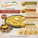 Wheafree Gluten Free Missi Roti Flour 1kg – Spiced Chickpea Atta with Indian Seeds & Herbs, Wheat-Free Multigrain Flour for Roti & Paratha