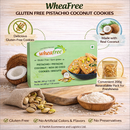Wheafree Gluten Free Pistachio Coconut Cookies 200g – Healthy Biscuits | Crunchy Nut Cookies | No Gluten Snack | Premium Tea-Time Cookies
