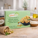 Wheafree Gluten Free Pistachio Coconut Cookies 200g – Healthy Biscuits | Crunchy Nut Cookies | No Gluten Snack | Premium Tea-Time Cookies