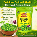Jabsons Green Peas Snacks – Onion & Garlic Flavour | Crunchy Roasted Matar | High Protein Healthy Snack | Indian Namkeen | Tea Time & Diet Snack