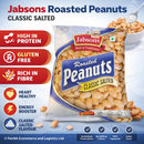 Jabsons Roasted Peanuts Classic Salted 160g | High Protein Snack | Crunchy & Healthy Salted Groundnuts | Ready-to-Eat Snack