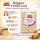 Jabsons Rajgira Chikki Gud – Healthy Amaranth & Jaggery Bites | High Energy Traditional Snack | No Artificial Preservatives | Vacuum Packed Crunchy Sweet | Indian Healthy Snack