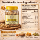 Punjab King Peanut Sesame Gajak 400g Jar – Til Gur Chikki, Peanut Sesame Brittle, Traditional Indian Sweet, Crunchy Winter Snack