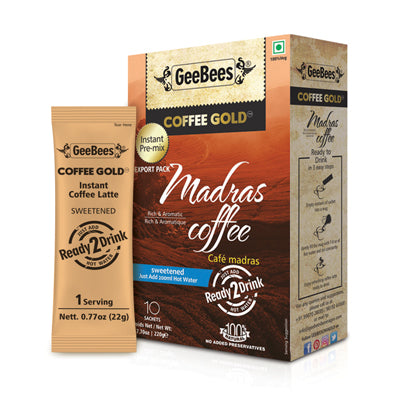 Chai Gold Madras Coffee Sweetened - 12 X 220G