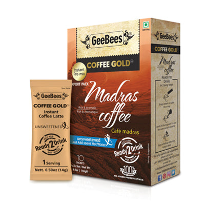 Chai Gold Madras Coffee Unsweetened - 12 X 140G