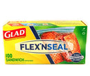 Glad Sandwich Bags Medium Flex N Seal 100ct