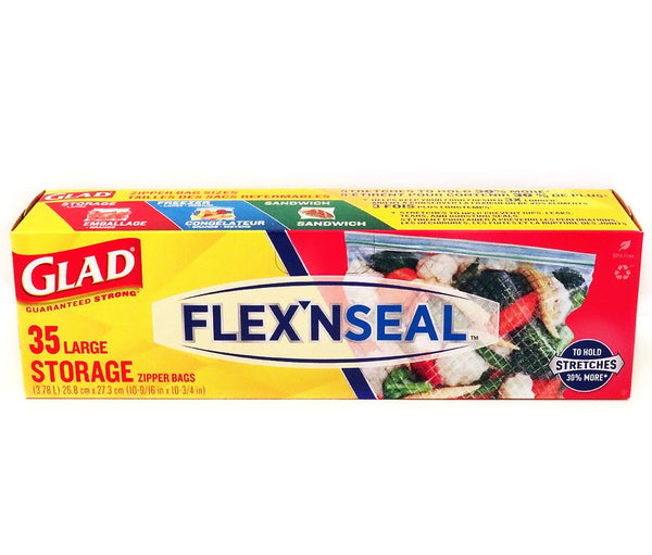 Glad Storage Bag Large Flex N Seal 35ct