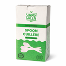Simply Green Compostable Spoons 30 Count (4 x 10 Pack) – Eco-Friendly Disposable Cutlery, Heavy Duty Biodegradable Spoons, Plastic-Free Tableware