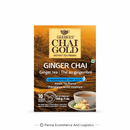 Geebees Chai Gold Ginger Chai Instant Tea Premix, Unsweetened, 150g (5 oz), 10 Sachets, Authentic Indian Adrak Tea, No Sugar, Quick & Easy Ready Mix