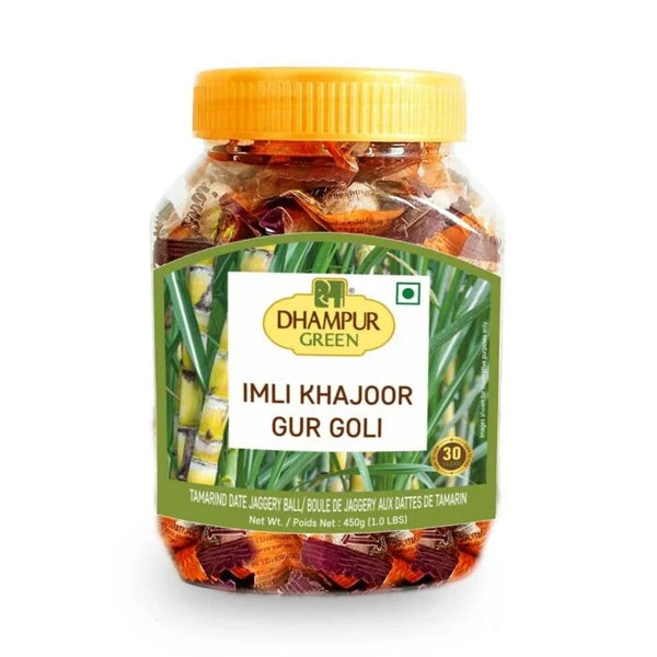 Dhampur Green Imli Khajoor Gur Goli - 18 x 450gm