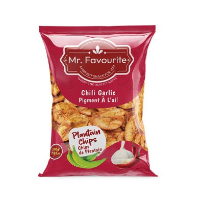 Mr. Favourite Plantain Chips Chili Garlic(New) - 15 x 200g